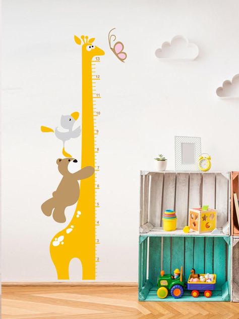 Giraffe Growth Chart, Wall Growth Chart, Kids Growth Chart, Cartoon Giraffe, Giraffe Nursery, Kids Rooms Diy, Removable Wall Stickers, Wall Stickers Kids, Vinyl Wall Stickers