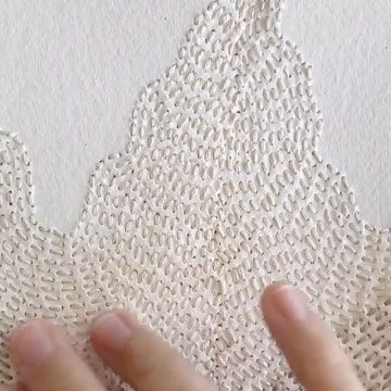 designboom magazine on Instagram: "weaving serenity into your afternoon with @brittfabello’s meditative hand #sewing on watercolor #paper 🪡✨ #designboom #paperart #embroidery #embroideryart" Embroidery On Watercolor Paper, Watercolor Embroidery, Embroidery On Paper, Paper Embroidery, Embroidery Patterns Free, Embroidery Art, Diy Painting, Watercolor Paper, Hand Stitching