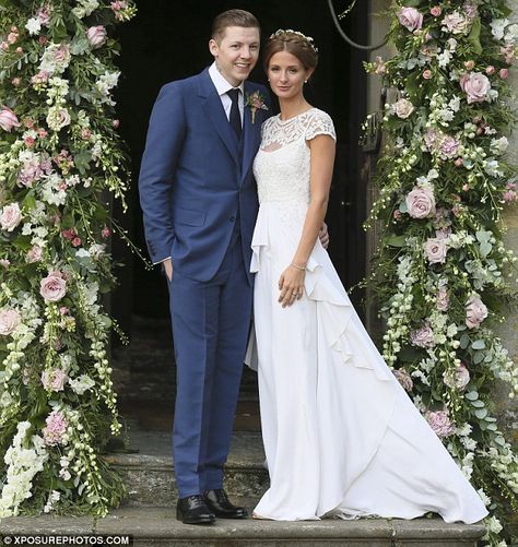 Happy couple: Millie Mackintosh and Professor Green have now opened up about the secrets to the success of their marriage and the early days... Millie Mackintosh Wedding, Professor Green, Old Wedding Dresses, Millie Mackintosh, Celebrity Wedding Dresses, Wedding Dresses Vera Wang, Wedding Green, Fairy Tale Wedding Dress, Photo Couple