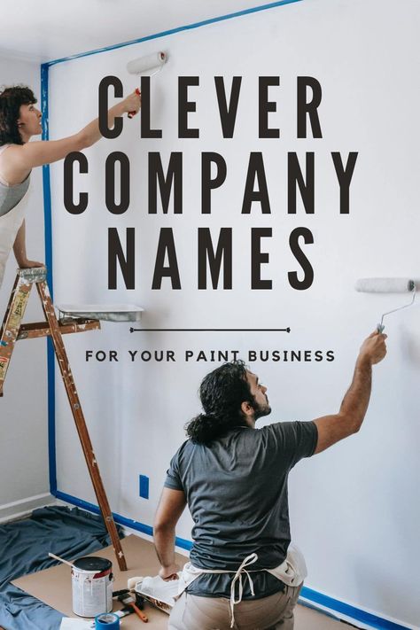 360+ Clever Paint Company Names for Your Business Art Studio Names, Design Business Names, Construction Company Names, Unique Company Names, Creative Company Names, Design Company Names, Name Paintings, Creative Names, Graphic Design Company