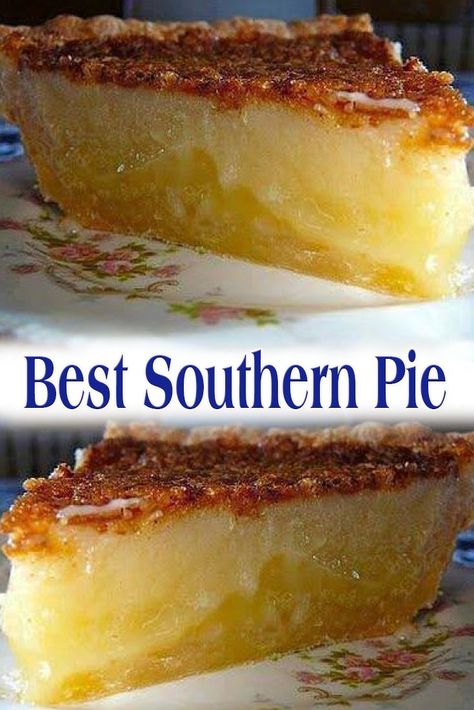 Pies Dessert, Buttermilk Pie Recipe, Yummy Pie, Southern Pies, Southern Foods, Gf Meals, Fabulous Desserts, Recipe Folder, Buttermilk Pie