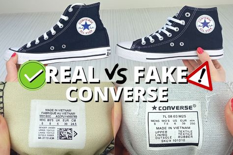 Real Converse vs Fake Fake Converse Shoes, Styling Converse Low Tops, Style With Converse High, Black Converse High Cut Outfit, Converse Style Outfit, Outfit For Converse, Black All Star Converse Outfits, Black All Stars Outfit, New Converse Outfit