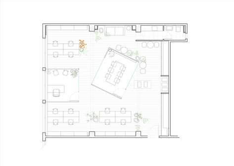 Office Layout Plan, Office Space Planning, Office Floor Plan, Concrete Column, Mini Office, Office Plan, Smart Office, Office Renovation, Architectural Floor Plans