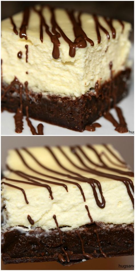 Brownie Cheesecake Bars Brownie Cheesecake Bars, Brownies Cheesecake, Cheesecake Baked, Baked Recipe, Brownie Cheesecake, Cream Cheese Desserts, Cheesecake Brownies, Brownie Bar, Cheesecake Bars