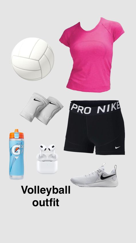 Volly Ball, Cute Fits For School, Vollyball Outfits, Volleyball Outfit, Volleyball Bag, Nike Volleyball, Preppy Hairstyles, Preppy Gifts, Trendy Fits