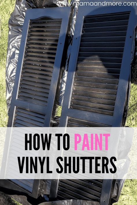 Painting your shutters is a quick and easy way to upgrade your curb appeal and brighten your exterior! Follow this easy tutorial to paint vinyl shutters Shutters And Window Boxes, Paint Shutters, Exterior Vinyl Shutters, California Shutters, Diy Home Upgrades, Spray Paint Plastic, Red Shutters, Outdoor Shutters, Paint Vinyl