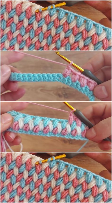 Creating a blanket stitch pattern is a wonderful way to add texture and visual interest to your crochet projects, whether you’re making blankets, scarves, or even garments. The blanket stitch is versa Visual Crochet Patterns, Puff Blanket Crochet, Interesting Crochet Stitches, Zig Zag Puff Stitch Crochet, Crochet Zig Zag Pattern, Zig Zag Crochet Blanket, Blanket Stitch Crochet, Puff Stitch Blanket, Uncinetto Zig Zag