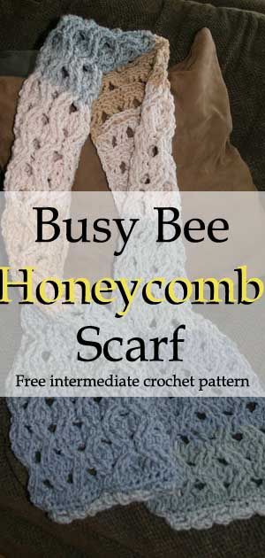 Busy Bee Honeycomb Scarf- Free Crochet Pattern :http://www.shannonsgrotto.com/busy-bee-honeycomb-scarf-crochet-pattern/ Yarn Bee Fleece Lite Crochet Patterns, Crochet Honeycomb Stitch, Crochet Honeycomb, Honeycomb Scarf, Honeycomb Stitch, Crochet Scarf Pattern Free, Bee Honeycomb, Pretty Scarves, Crochet Things