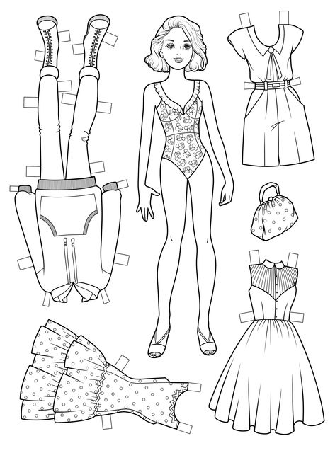 Custom Paper Dolls, Paper Doll Printable Templates, Indoor Crafts, Coloring Drawing, Barbie Paper Dolls, Doll Scenes, Paper Dolls Clothing, Paper Fashion, Paper Dolls Printable