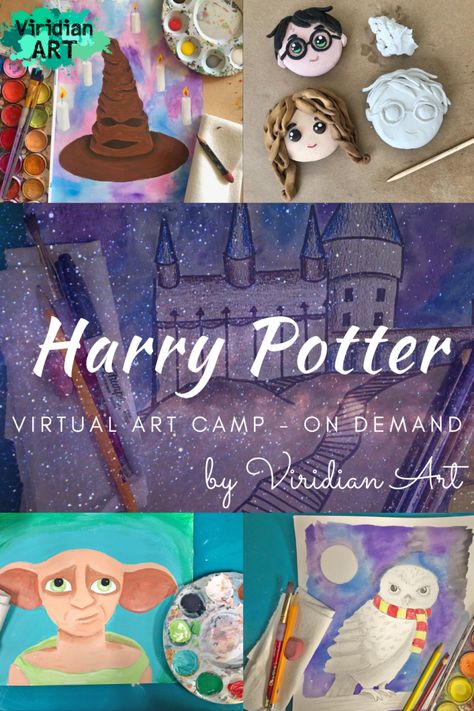 Harry Potter Unit Study, Harry Potter Art Projects, Art Camp Projects, Harry Potter Painting, Harry Potter Classroom, 8th Grade Art, Homeschool Projects, Drawing Ideas List, Art Program