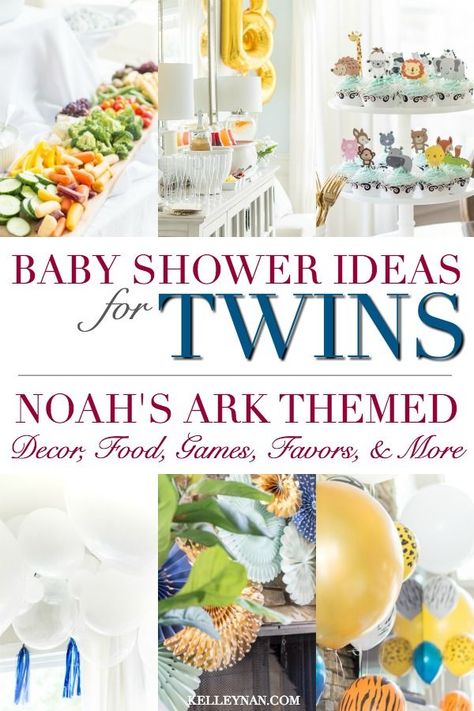 Baby Shower Ideas For Twins, Twin Baby Shower Theme, Twin Boys Baby Shower, Easy Baby Shower, Noahs Ark Theme, Noahs Ark Baby Shower, Twins Baby Shower Invitations, Creative Baby Shower, Twin Shower