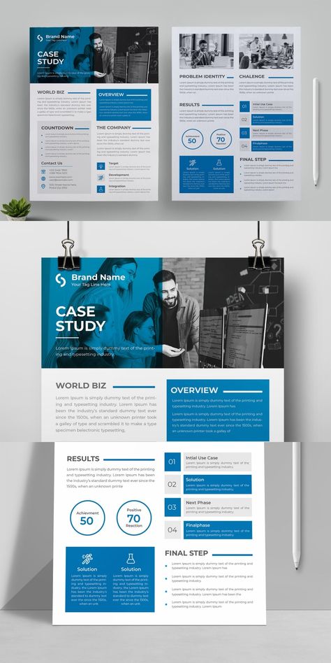 Corporate Case Study Design Layout Corporate Identity Case Study Template Design, Corporate Proposal Design, Graphic Design Case Study, Case Studies Design Layout, Case Study Design Layout, Case Study Layout, Brochure Layout Design, Recruitment Flyer, University Brochures