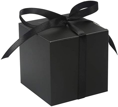 Amazon.com: COTOPHER 60pcs Wedding Favor Boxes, Paper Gift Boxes 3x3x3 Inches Small Gift Boxes with Ribbons Small Boxes for Gifts, Crafting, Cupcake, Candy, Bridesmaid Proposal Boxes，Easy Assemble Boxes (Black) : Everything Else Boxes For Gifts, Proposal Boxes, Gift Boxes With Lids, Proposal Box, Wedding Gift Boxes, Bridesmaid Proposal Box, Party Favor Boxes, Wedding Favor Boxes, Paper Gift Box