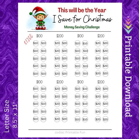 Christmas Savings Challenge Printable for Christmas Countdown - Etsy Xmas Savings Challenge, Christmas Savings Challenge Biweekly, Christmas Saving Challenge Printable, Christmas Savings Plan Biweekly, Holiday Savings Challenge, January Savings Challenge, Free Printable Savings Challenge, Easy Savings Challenge, Monthly Saving Challenge