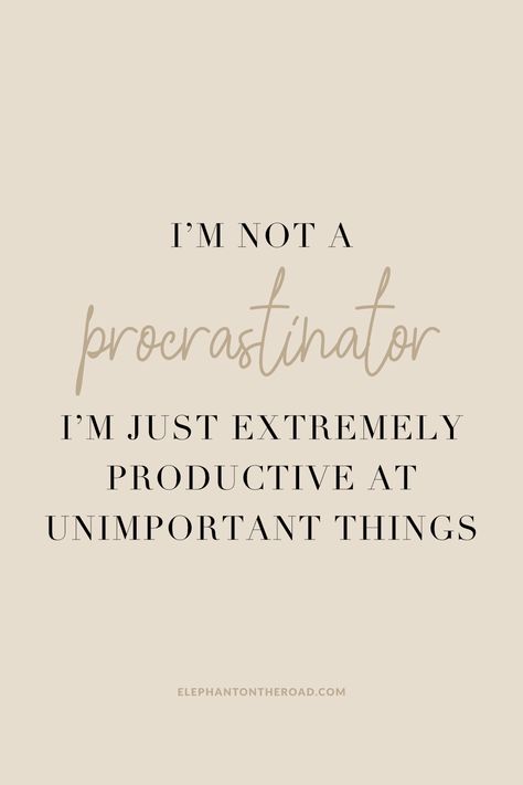 I want to share 15 funny and relatable quotes about procrastination. Procrastinating is something I’m constantly fighting. I get easily distracted, and most of the time I just find something better, and more entertaining to do. So if you are like me, you will enjoy this funny quotes! 15 Funny And Relatable Quotes About Procrastination. Procrastination Quotes. Procrastinators. Procrastinating. Funny Quotes. Procrastination Tips. Elephant on the Road. Funny Quotes About Procrastination, Easily Distracted Quotes, Are You Healed Or Just Distracted, Procastinacion Quotes Funny, Procrastination Quotes Humor, Quotes About Windows, Quotes About Procrastination, Distracted Quotes, Procrastination Funny