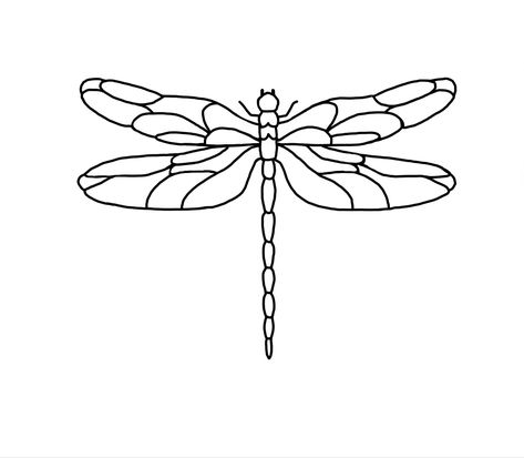 Dragonfly Drawings Simple, Easy Dragonfly Tattoo, Easy To Draw Dragonfly, Dragonfly Outline Templates, Dragon Fly Tattoo Outline, Line Work Dragonfly Tattoo, Simple Dragon Fly Tattoo Design, Dragon Fly Line Art, Dragon Fly Drawing Sketch