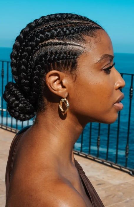 Braid Trends, Protective Hairstyles For Natural Hair, Stitch Braids, Feed In Braid, Penteado Cabelo Curto, Natural Hair Braids, Cornrows Braids, Cornrow Hairstyles, Braided Hairstyles For Black Women