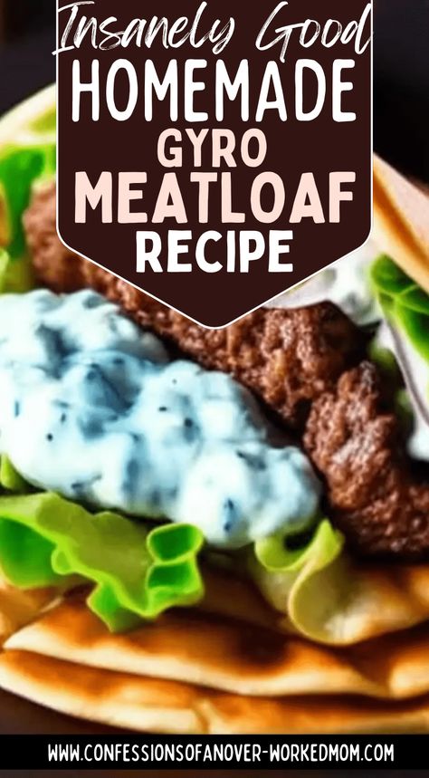 Ground Pork Gyros Recipe, Gyro Meatloaf Recipe, Greek Style Meatloaf, Greek Meatloaf Recipes, Greek Ground Beef Recipes, Gyro Loaf, Greek Ground Beef, Gyro Meatloaf, Gyro Recipe Beef