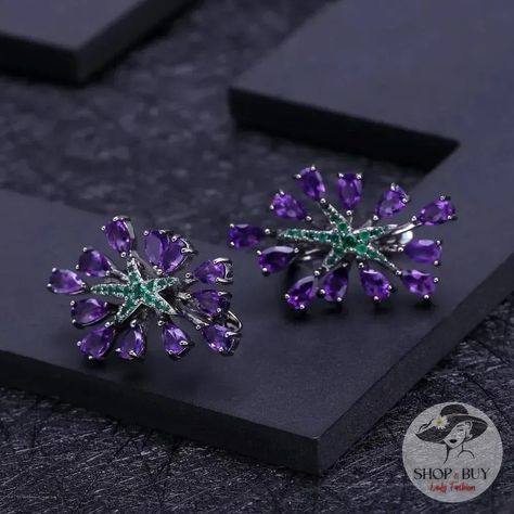 😍Check out this product 👉 $156.99 👉 www.shopxbuy.com #autopostr-twitter-52614 #jewelry-sets Amethyst Jewelry Set, Amethyst Cocktail Ring, Punk Earrings, Tarnished Jewelry, Ring Earring, Punk Jewelry, Vintage Gothic, Gothic Punk, Amethyst Jewelry