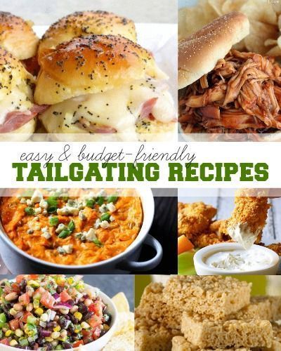 Make your football party easier on yourself by making these recipes for tailgating that use frugal and basic ingredients! Easy Tailgate Food, Broccoli Recipes Side Dish, Tailgating Food, Parsley Recipes, Easy Spaghetti, Tailgating Recipes, Tailgate Food, Simple Sandwiches, Carrot Juice