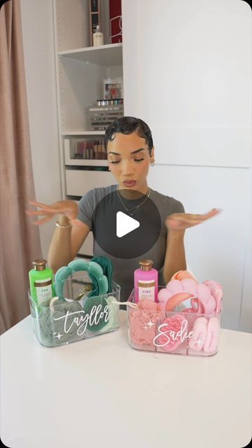 RAVEN ELYSE on Instagram: "#BELOVEDpartner Here’s a cute and easy Mother’s Day or “Any Day” gift idea! Since I enjoy the new @BelovedBathAndBody body washes so much, I made self care kits for my 2 besties, using them as the theme inspo! We’ve got ZEN, with all the green elements to match the soothing eucalyptus and then VIBE with the pink theme to match the energizing mood of the mimosa flower, which is my current fave! You can find Beloved body washes in the link in my bio or in the skin cleansing aisle of @Target!" Self Care Kits, Raven Elyse, 2 Besties, Mimosa Flower, Skin Cleansing, Body Washes, Pink Theme, Pink Themes, Mimosa