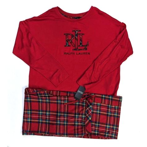 Ralph Lauren Pajama Set Size M Red Plaid 2 Piece Loungewear Womens Item Is New See Pictures For Measurements. Measurements Where Taken While Item Was Laying Flat! Upon Ordering Item Will Be Folded/Rolled Up And Placed In A Poly Bag Loungewear Womens, Sleep Shirt Dress, Womens Henley, Christmas Pajama Pants, Cotton Pajama Pants, Plaid And Leopard, Pyjamas Womens, Red Plaid Flannel, Flannel Pajama Sets