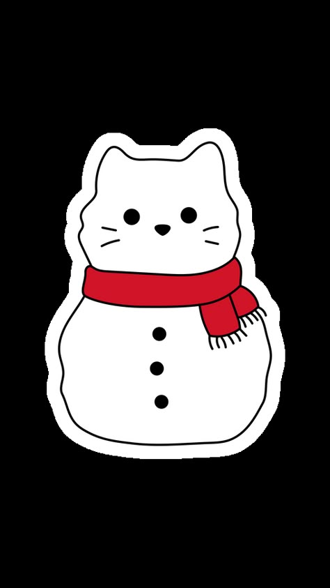 Isn't this kitty cute and funny in our fanart Snowman Cat Sticker? It's impossible to resist. Whatever your interest in celebrating the winter holidays, we have a fantastic snowman for you. This... Christmas Drawings Art Easy, Snowman Cute Drawing, Christmas Cat Tattoo, Winter Cat Drawing, Christmas Card Ideas Snowman, Snowman Drawing Ideas, Winter Cute Drawing, Crismas Drawings Ideas Cute, Cat Christmas Card Ideas