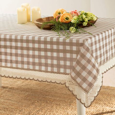 Buffalo check tablecloth