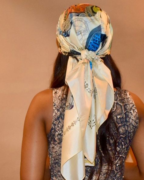 Maison Du Silks’s Instagram post: “✨Zia💫 Swipe➡️” Scarf Head Wraps, Mulberry Scarf, Protein Structure, Scarf Aesthetic, Silk Benefits, Silk Scarf Hair, Edgy Accessories, Scarf Head, Elegant Scarves