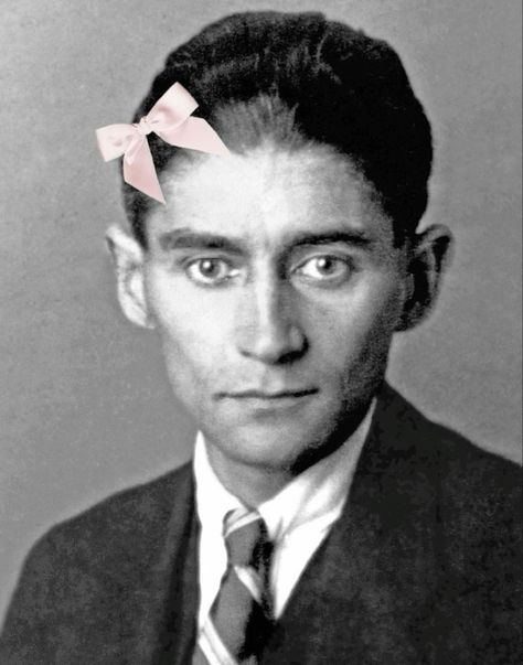 Franz Kafka, A Man, Black And White, Books, Hair, Pink, White, Black