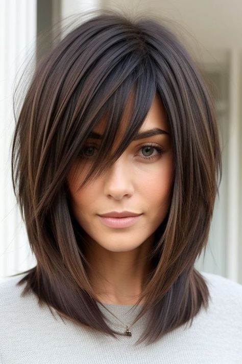 Midlength Haircuts With Layers Wavy Hair, 2025 Haircuts For Women, Haircuts For 40 Year Old Women, Shoulder Length Haircuts For Fine Hair, Haircut 2025, Gender Neutral Haircuts, Mid Length Haircuts, Florida Hair, Corte Long Bob