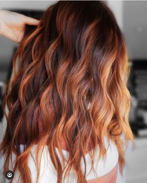 Brunette To Copper Balayage, Balayage Hair Copper, Dark Blond, Hair Doos, Red Balayage Hair, Auburn Balayage, Autumn Hair, Chocolate Hair, Ginger Hair Color