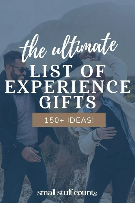 The Ultimate List Of Experience Gift Ideas (150+ Ideas!) - Small Stuff Counts Experience Gift Ideas, Gift Ideas For Anyone, Shopping For Christmas, Interactive Gifts, Christmas Gifts For Adults, Christmas Experiences, Custom Cocktails, Small Stuff, Cute Christmas Gifts