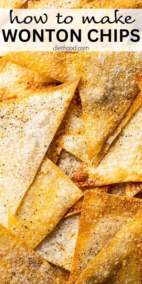 Won Ton Nachos Recipe, Won Ton Nachos, Asian Nachos Wontons, Baked Wonton Chips, Fried Wontons Chips, Wanton Wrapper Recipes Appetizers, Wanton Chips, Wanton Wrapper Recipes, Won Ton Chips