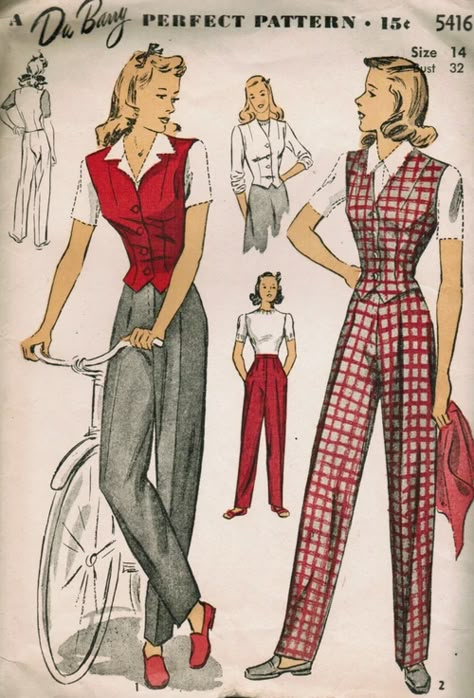 Vintage Fashion Sketches, Mode Retro, Fashion Illustration Vintage, Vintage Dress Patterns, Gambar Figur, 40s Fashion, Vestidos Vintage, Fashion Sewing Pattern, Old Fashion