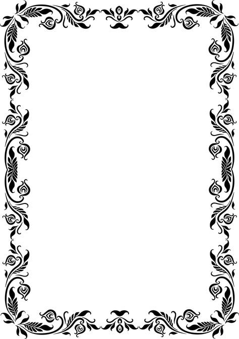 Frame Border Line Art - Free vector graphic on Pixabay Free Assets, Frames Design Graphic, Shadi Card, Printable Border, Printable Frames, Border Line, ملصق ديني, Colorful Borders Design, Colorful Borders