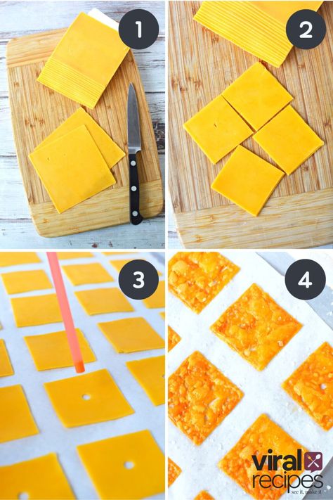 How To Make Homemade Cheese Its, Keto Cheez Its Recipe, Crackers Made From Cheese, Baked Cheese It Crackers, Cheese Itz Recipes, Keto Cheeze Itz, Healthy Cheez It Recipe, Low Carb Cheez Its, Homemade Clean Snacks