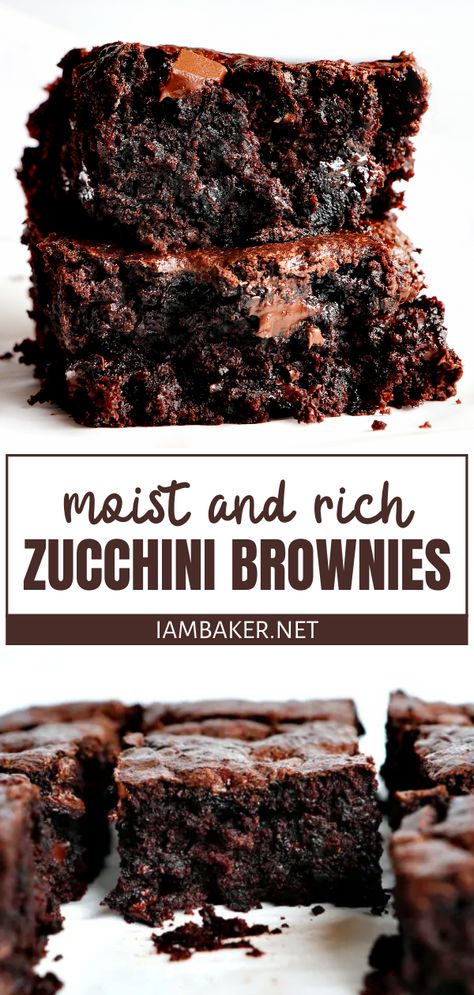 The Best Zucchini Brownies, Vegan Chocolate Zucchini Brownies, Recipes With Zucchini Baking, Worlds Best Zucchini Brownies, Desserts Made From Zucchini, Desserts With Veggies, Eggless Zucchini Brownies, Zuchini Baking Desserts, Vegan Zucchini Recipes Dessert