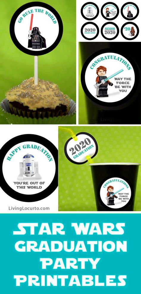 Printable Star Wars Graduation Party Tags are a fun Graduation Party Idea and perfect for an out of this world celebration! Star Wars Graduation Party, Star Wars Graduation, Backyard Kids Party, Graduation Printables, Senior Graduation Party, Printable Star, Graduation Party Ideas, High School Graduation Party, Graduation Favors