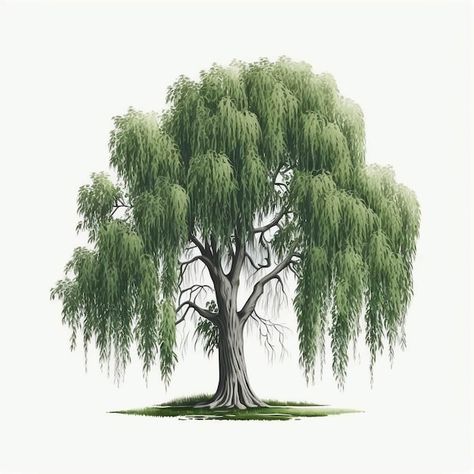 Photo willow tree cartoon drawing clear ... | Premium Photo #Freepik #photo #cartoon-tree #tree-drawing #tree #green-tree Fantasy Tree Drawing, Willow Tree Art, Tree Drawing Simple, Tree Cartoon, Libros Pop-up, Fantasy Tree, Magical Tree, Tree Icon, Drawing Wallpaper