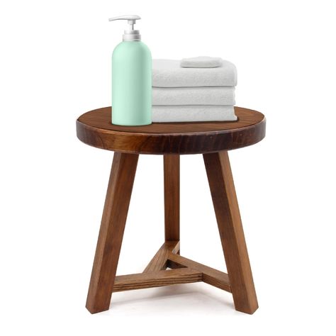 PRICES MAY VARY. VERSATILE AND STYLISH: This Pine wood stool can serve as a plant stand, shower stool, end table, teacher's stool, makeup seat, and more. It complements various room styles, from minimalist and modern to classic and art deco. DURABLE AND WEATHER-RESISTANT: Crafted from 100% high-quality Pine wood and treated with a water-based finish, this step stool exhibits exceptional durability, water resistance, and sturdiness. It's a versatile addition suitable for both indoor and outdoor u Short Stool Ideas, Small Stools Wood, Bathroom Stools Decor, Bathroom Stool Ideas, Stool In Bathroom, Groovy Basement, Shower Stool For Shaving, Teacher Stools, Corner Shower Bench