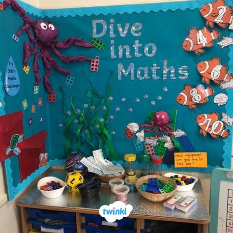 A gorgeous maths display by Twinkl member, Eve ❤️  A great idea for your back to school displays, perfect with our Maths resources!   #maths #displays #classroomdisplay #backtoschool #displaywall #classroom #education #twinkl #twinklresources Primary Classroom Displays, Maths Classroom Displays, Reception Maths, Maths Working Wall, Classroom Display Boards, Display Boards For School, Back To School Displays, Year 1 Classroom, Primary School Classroom