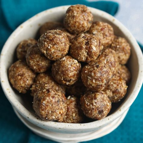 Whole30 Desserts, Whole30 Dessert, Nut Balls, Date Energy Balls, Honey Roasted Almonds, Whole30 Diet, Unhealthy Snacks, Whole30 Recipes, 11th Anniversary