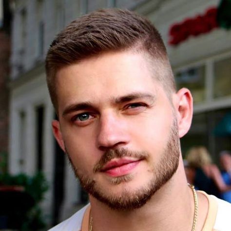 35 Best Crew Cut Hairstyles For Men (2021 Haircut Styles) Army Haircut, Military Haircuts Men, Crew Cut Hair, Very Short Hair Men, Crew Cut Haircut, Military Hair, Men Fade Haircut Short, Short Fade Haircut, Round Face Men