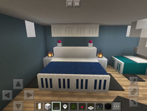 With toddler bed close by... bc... real life. Camas Aesthetic, Minecraft Hacks, Cottagecore Minecraft, Aesthetic Minecraft, Minecraft Interior, Minecraft Tips, Minecraft Tutorial, Minecraft Ideas, Minecraft Designs