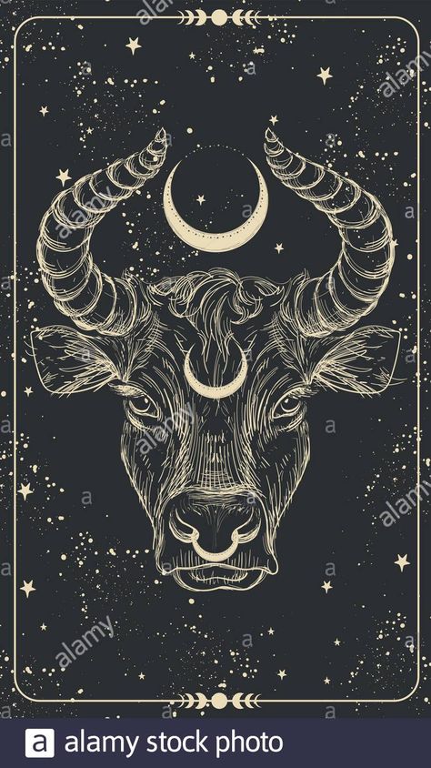 Year Of The Ox Art, Taurus Art Tattoo, Taurus Bull Drawing, Chinese Horoscope Tattoo, Year Of The Ox Tattoo Zodiac, Cute Ox Illustration, Ox Zodiac Sign, Zodiac Tattoo Ideas Taurus, Ox Zodiac Art