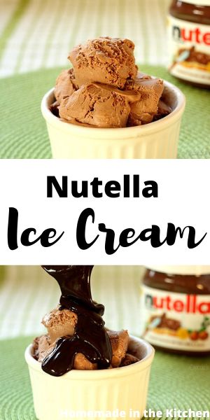 Egg Free Ice Cream Maker Recipe, How To Make Nutella Ice Cream, No Egg Ice Cream Maker Recipes, Ninja Creami Nutella Ice Cream, Ice Cream In A Blender, Nutella Ice Cream Recipe, Healthy Chocolate Ice Cream, Freezer Desserts, Nutella Ice Cream