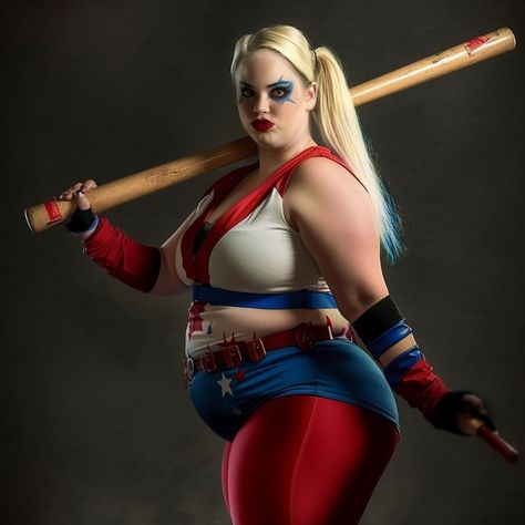 We Used AI To Create Overweight, Plus-Sized Version Of Superheroes Plus Size Womens Costumes, Plus Size Harley Quinn Costume, Cosplay Plus Size Ideas, Plus Size Cosplay For Women, Diy Superhero Costume, Cosplay Ideas Women, Superhero Images, Plus Size Cosplay, Plus Size Costumes