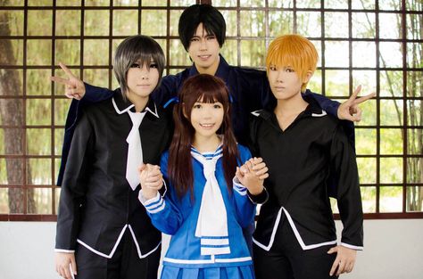 Fruits Basket Cosplay, Yui Horie, Kyo And Tohru, Group Cosplay, Couple Cosplay, Tohru Honda, Fruits Basket Anime, Kimi No Na Wa, Event Planning Business