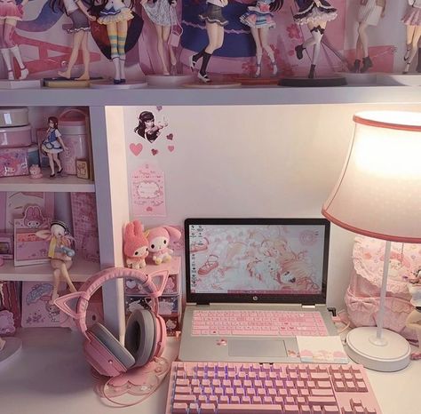 Gamer Room Ideas, Gamer Bed, Kawaii Nintendo Switch, Pink Switch, Gaming Bed, Kawaii Nintendo, Nintendo Switch Controller, Kawaii Room Ideas, Gamer Bedroom